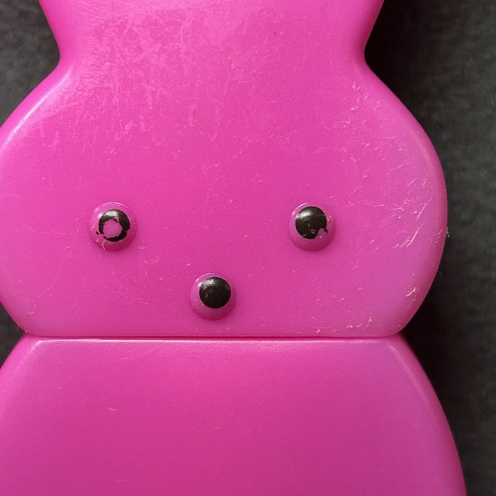 2009 PEEPS Pink‎ Plastic Figures Lot Of 5 Easter Collectible Decor Just Born Inc